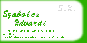 szabolcs udvardi business card